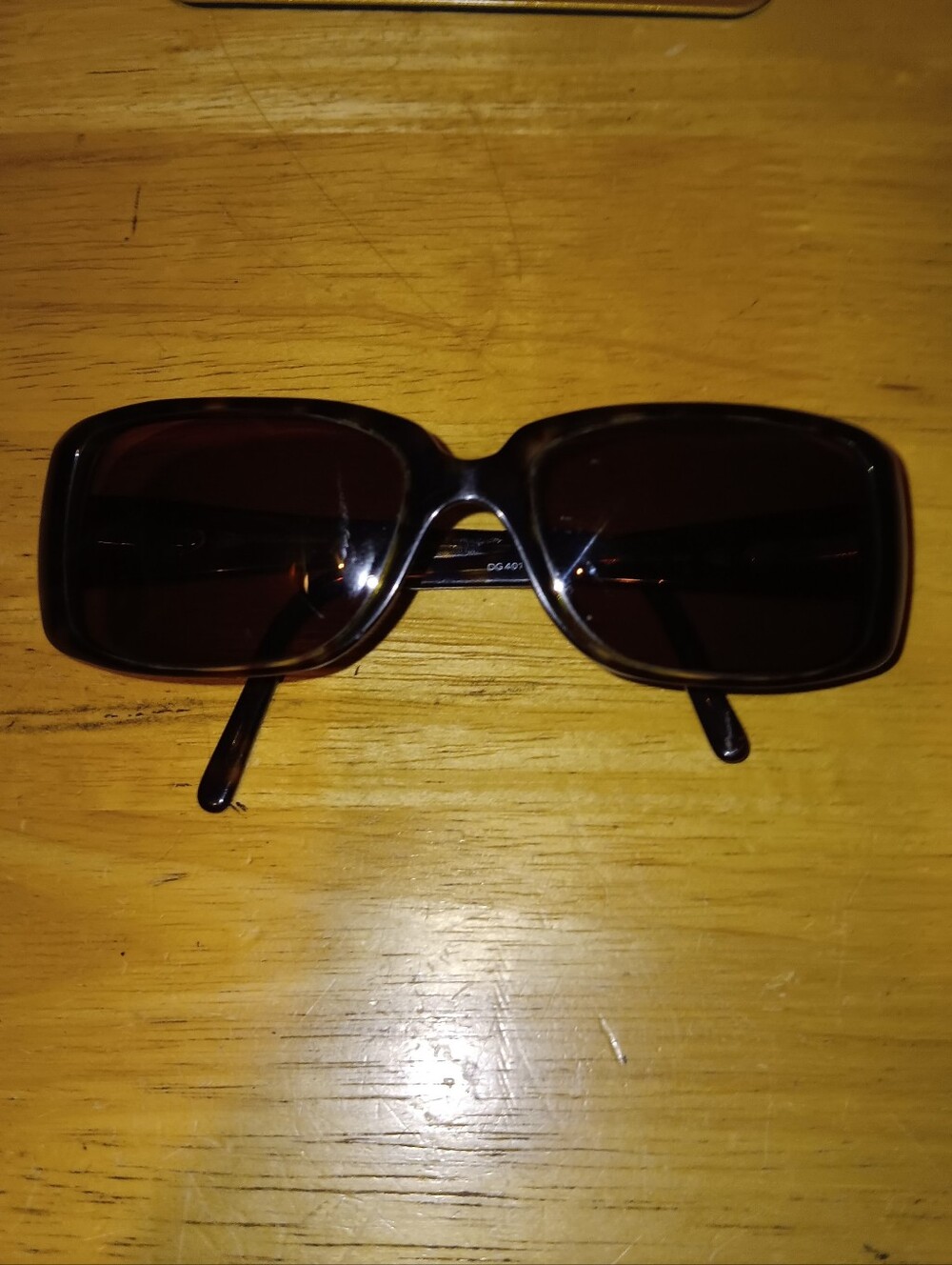 Dolce & Gabbana Brown Rectangular Sunglasses 4013